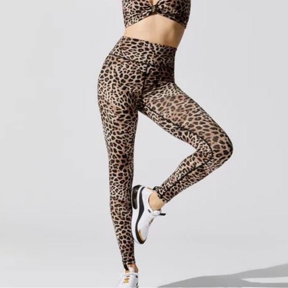 Spiritual Gangster Leopard Print High-Rise Leggings - M